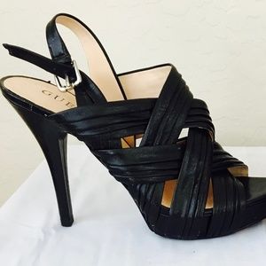 Guess Black Strap Heel Sandal